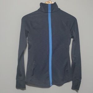 Under Amour Shirt Y2k Womens XS X-small Dark Gray Long Sleeve Zippered